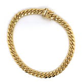 10K Semi-Solid Gold Miami Cuban Bracelet - 4.5MM - White Carat Diamonds